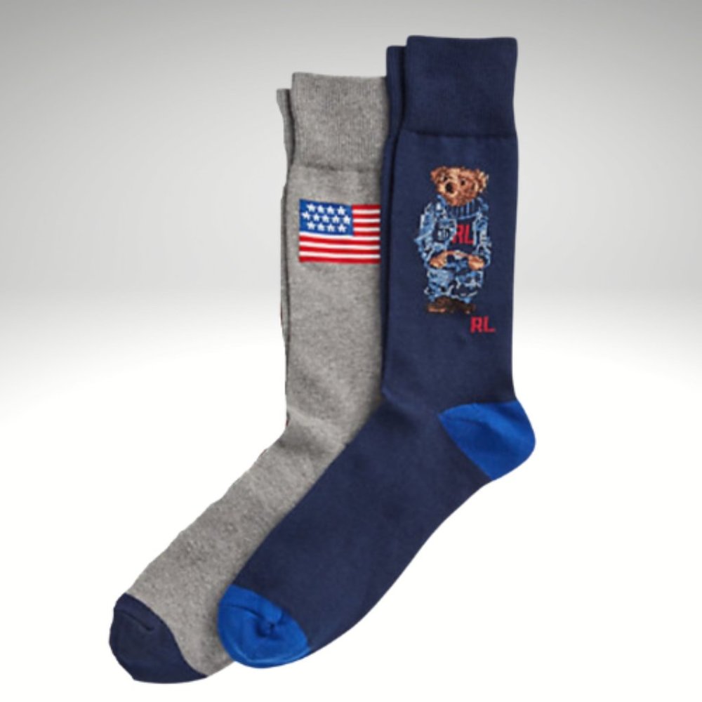 🔥Ralph Lauren Polo Dress Socks 2 Pack - Picture 2 of 2